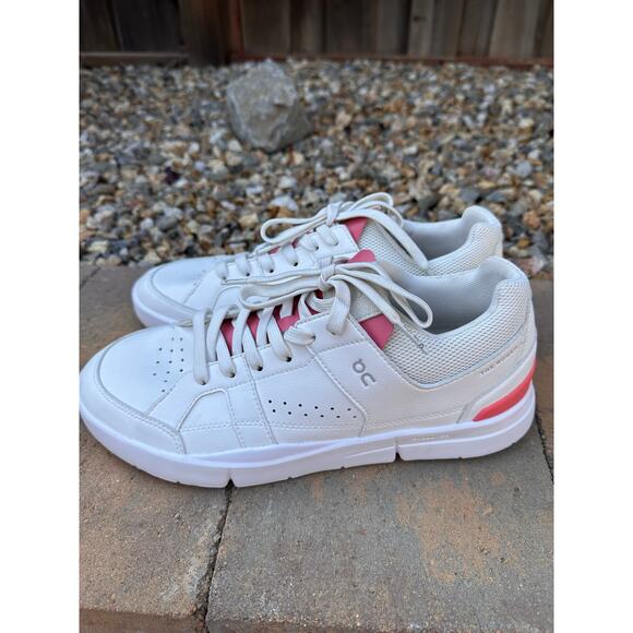 On Cloud The Roger Clubhouse White Rosewood Pink Shoes Sneakers Size 10 - Picture 6 of 15
